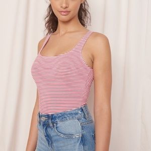 Garage striped bodysuit